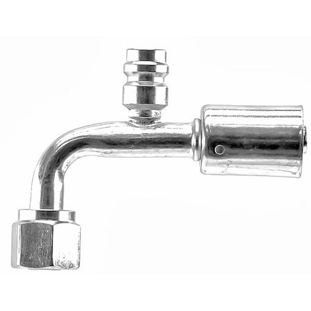Truckair Fitting - Steel - Bl - Std -, Beadlock Standard, Config: Female Oring, Angle: 90 Degree, Material 08-6932BS
